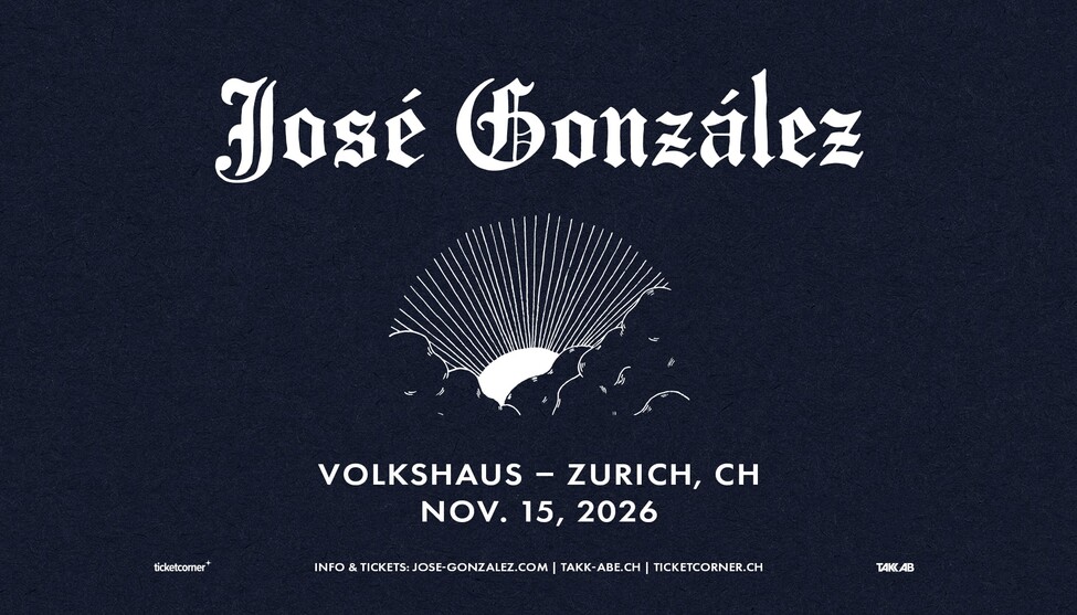 José González | So 15. November 2026 | Volkshaus, Zürich