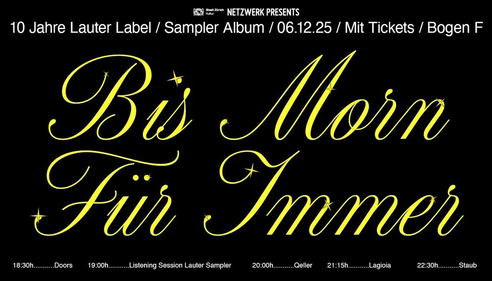 Tickets gewinnen: 10 Jahre Lauter Musik in Zürich